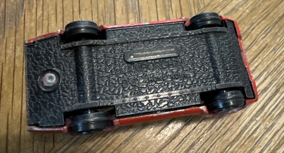 Vintage Zylmex Zee D61 LAMBORGHINI COUNTTACH Vermelho 1:64 Hong Kong Rodas Ok Conditi - Imagem 2 de 4