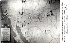 1940s Map of Expeditions to the West Colorado Springs CO Sanborn RPPC Postcard