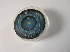 LECOULTRE caliber 916 BLUE DIAL SET NOS FOR EGG SHAPED STEEL MEMOVOX CASE