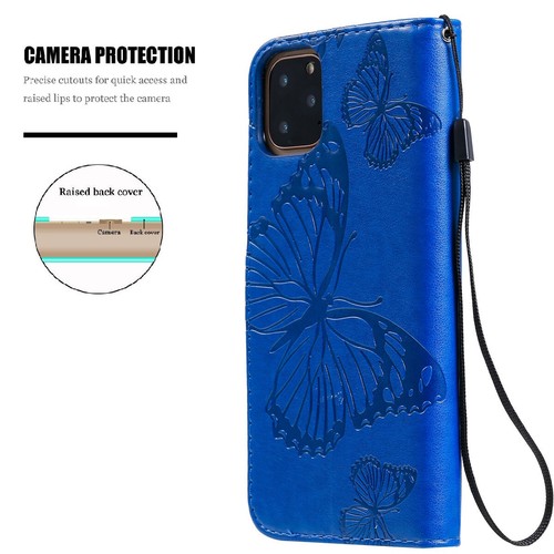 For Apple iPhone 12 Flip Leather Butterfly Girls Card Case Hold Cover - Picture 35 of 72