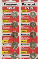 10x SUPER FRESH Panasonic CR2032 CR-2032 Lithium Battery 3V Coin Cell Exp. 2035