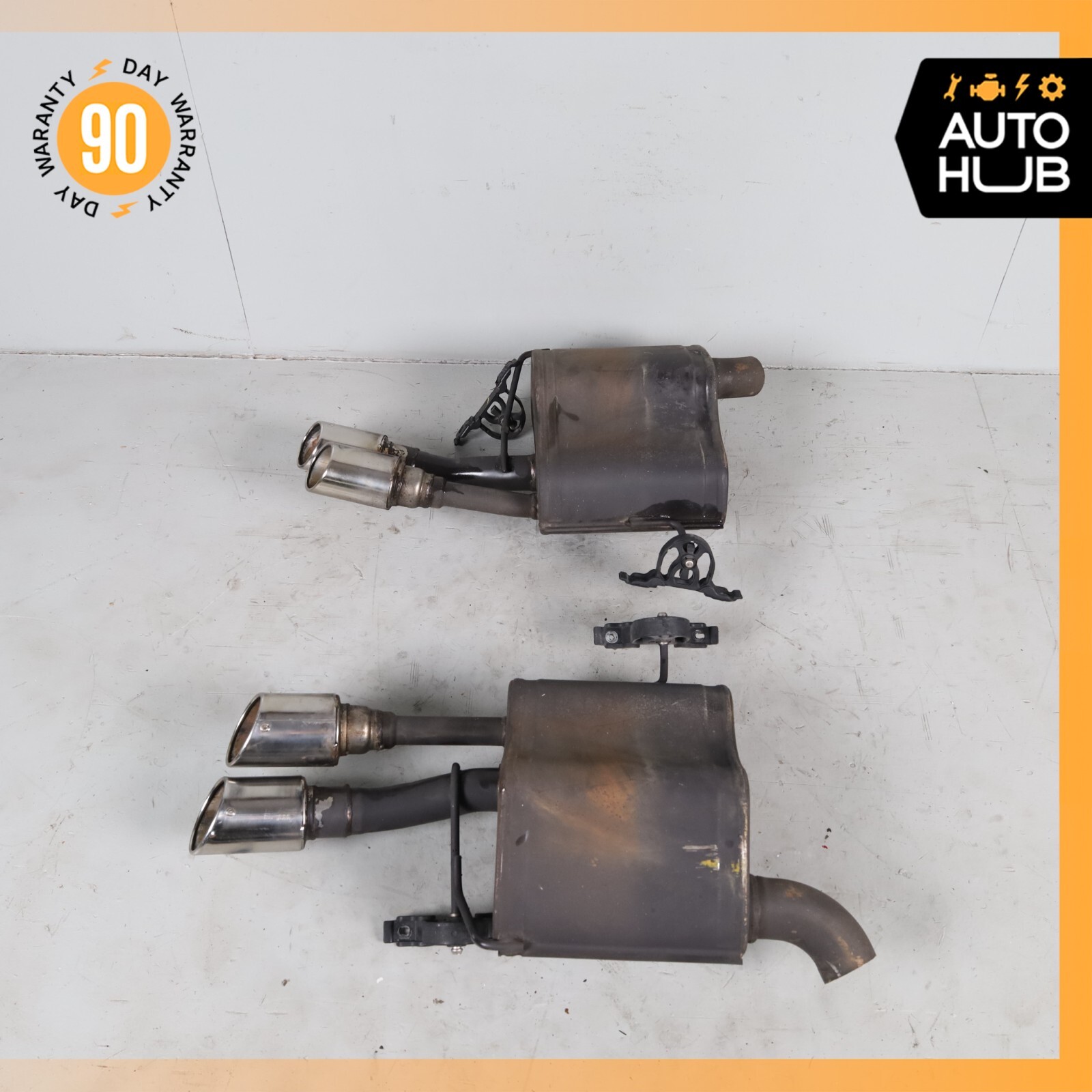 Maserati Quattroporte M139 Exhaust Mufflers Dual Tips Left & Right Side Set 74k