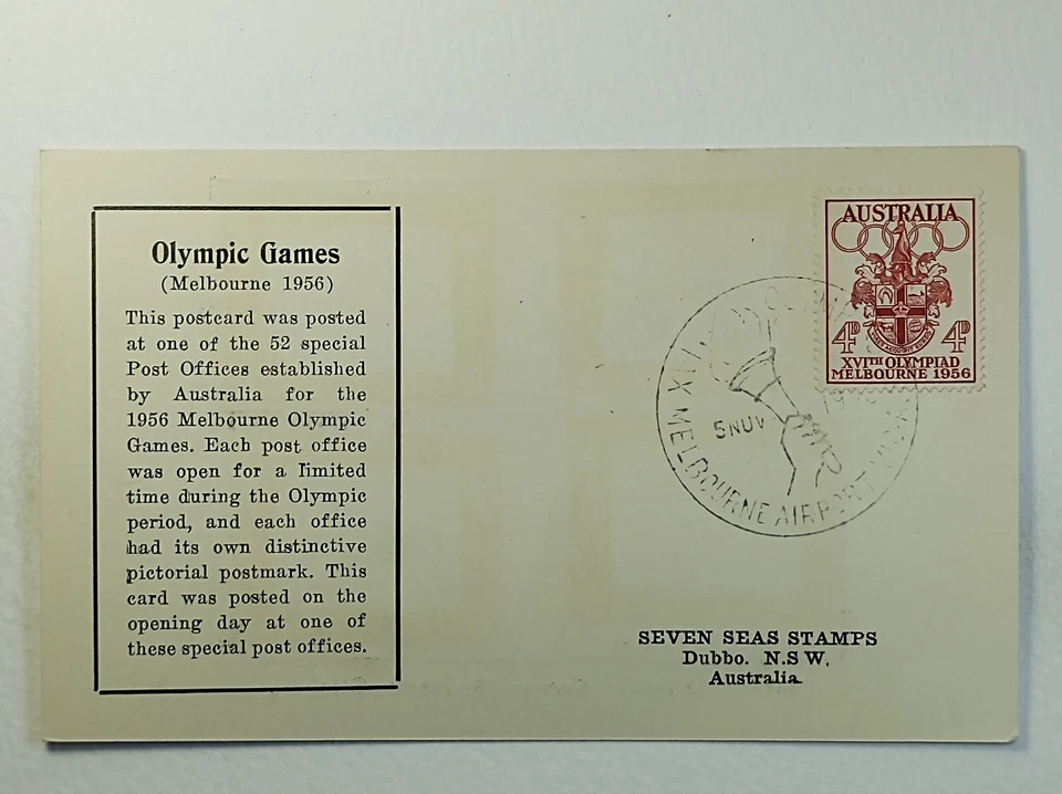 1956 Melbourne Australia Souvenir Stickers 16th Summer Olympic Games Nov. 5th - Image 3 of 3