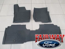 18 thru 24 Navigator OEM Lincoln Tray Style Molded Rubber Tray Floor Mat Set 4pc