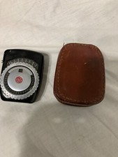 Vintage GE Exposure Meter Type PR-1 for film or plates in leather case