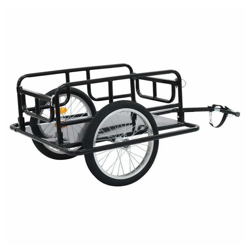Bike Wagon Carrier Trailer 16" Tires - 60KG Cargo Luggage Cart for Bicycle - Picture 8 of 14