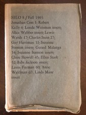 Silo 8 Fall (1965) Bennington College Jonathan Cott Early Individual Beatle Art