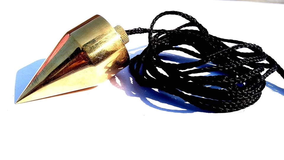 Plumb Bob Point Herramientas de Medición Largas Latón Pulido 100 Gramos Herramienta Bob Plumb Foto 3 de 3