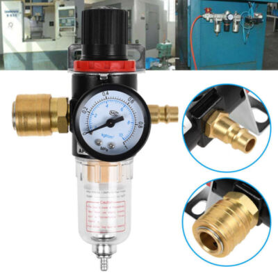 1/4'' Druckminderer Druckluftregler mit Filter & Wasserabscheider Wartungseinheit