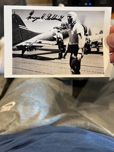 Battle of Midway Pilot George Goldsmith signed Photo - Direct Hit IJC Kaga