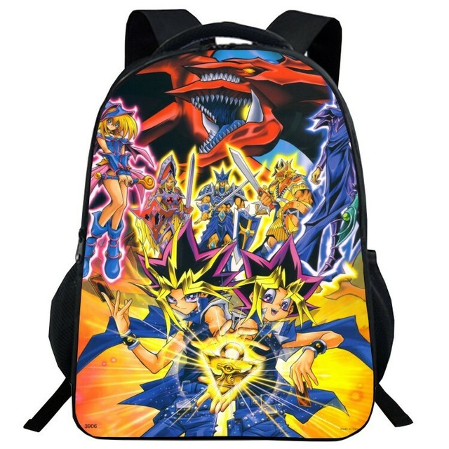 YuGiOh! 3D Print Backpack Boys Girls School Bags Rucksack Travel Bag