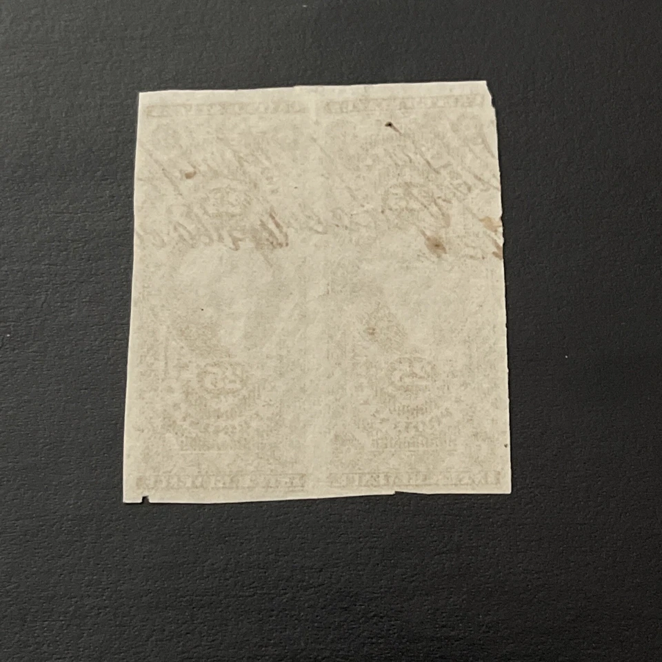 US REVENUE #R49a Protest IMPERF PAIR Used Ng - Image 2 of 2