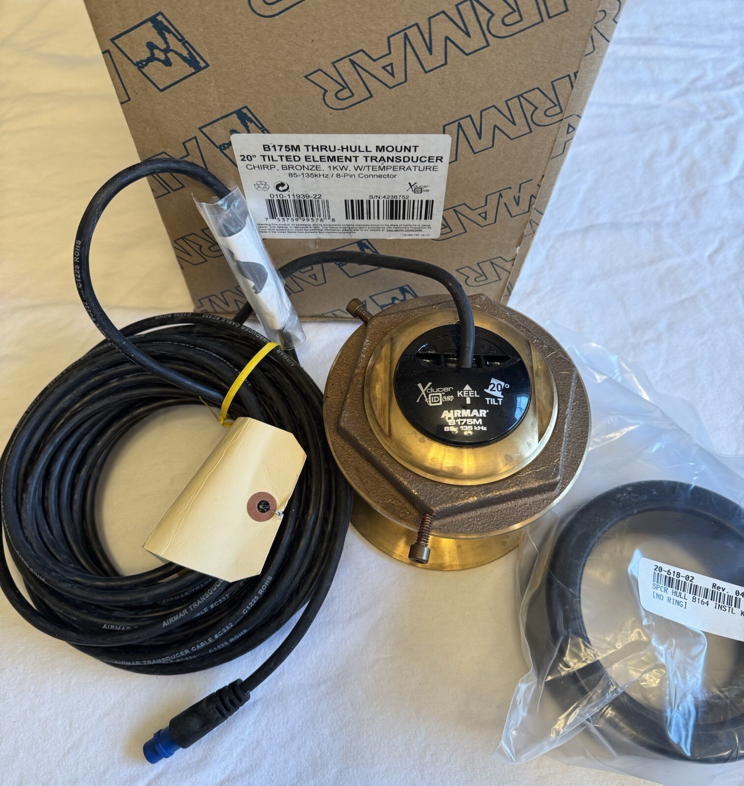 Airmar B175M Thru-Hull Mount 20 degree Tilted Element Transducer