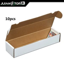 10Pcs Storage Boxes 800 Count Ct Sports Cards Trading White Corrugated Max Pro