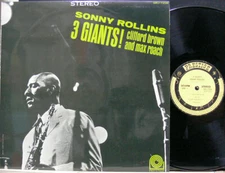 SONNY ROLLINS "THREE GIANTS" PRESTIGE Japan LP Vinyl DG Flipback VG+(+)/EX 