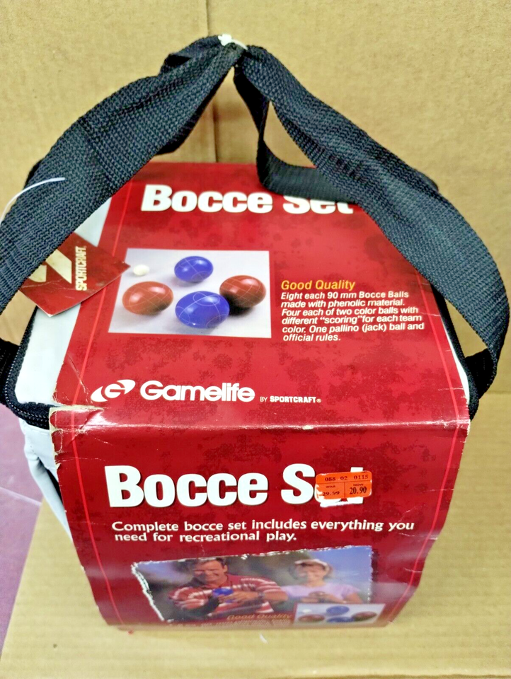 Vintage Gamelife by Sportcraft Bocce Ball Set w/Carrying Case New eBay