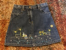 Beautifully crafted  Gymboree Ocean Front Jean skirt girls size 6