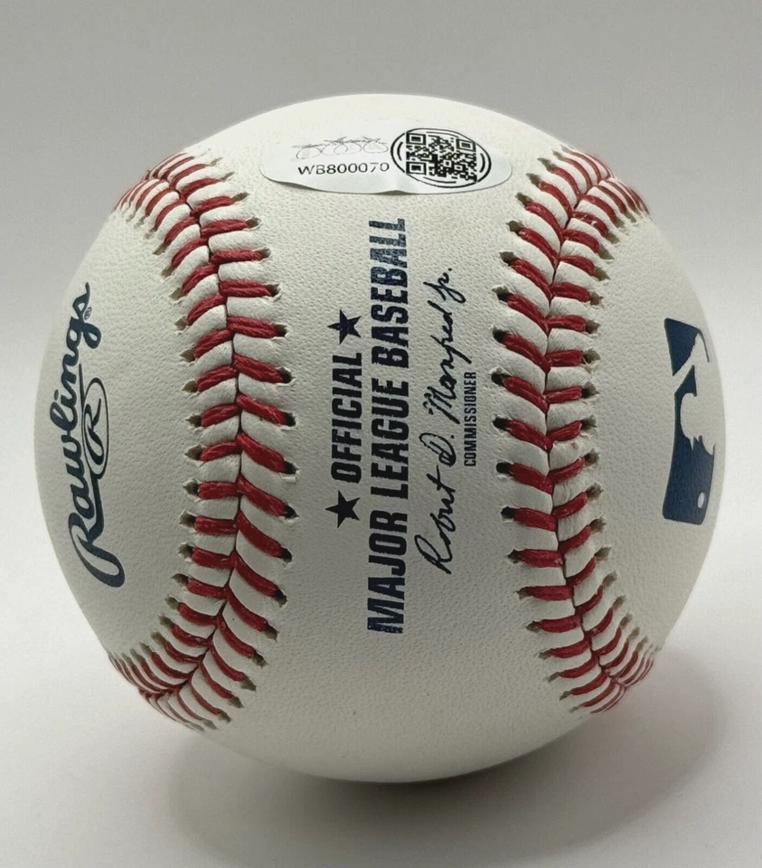 Autógrafo de béisbol Rawlings firmado por Javy Lopez #8 "95' WS Champs" certificado por la JSA Foto 2 de 2