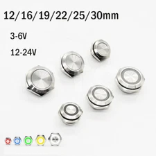 Short Mini Push Button Momentary Pressure Power Switch - Waterproof Car Boat Led