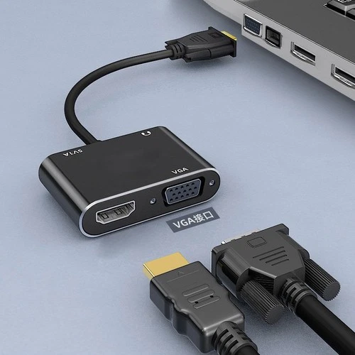 Tragbarer VGA Adapter Dual Screen Adapter 1080P 4K High Definition Laptop
