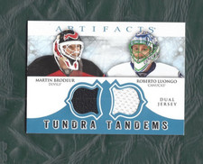 2012 Artifacts jersey Tundra hockey card TT-BL Martin Brodeur Roberto Luongo NM