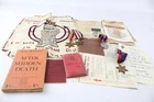WW2 Royal Armoured Corp Medal Group With Original Paperwork & Embroidery