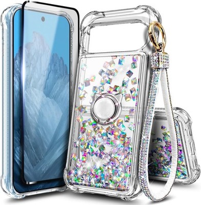 Google Pixel 10 Pro XL Case, Crystal Gem | Bling Sparkly Glitter Liquid Cute Cov