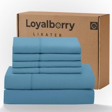 Queen Sheet Set- 6 Piece Breathable  Cooling Sheets  Ultra-Soft Hotel Luxur...