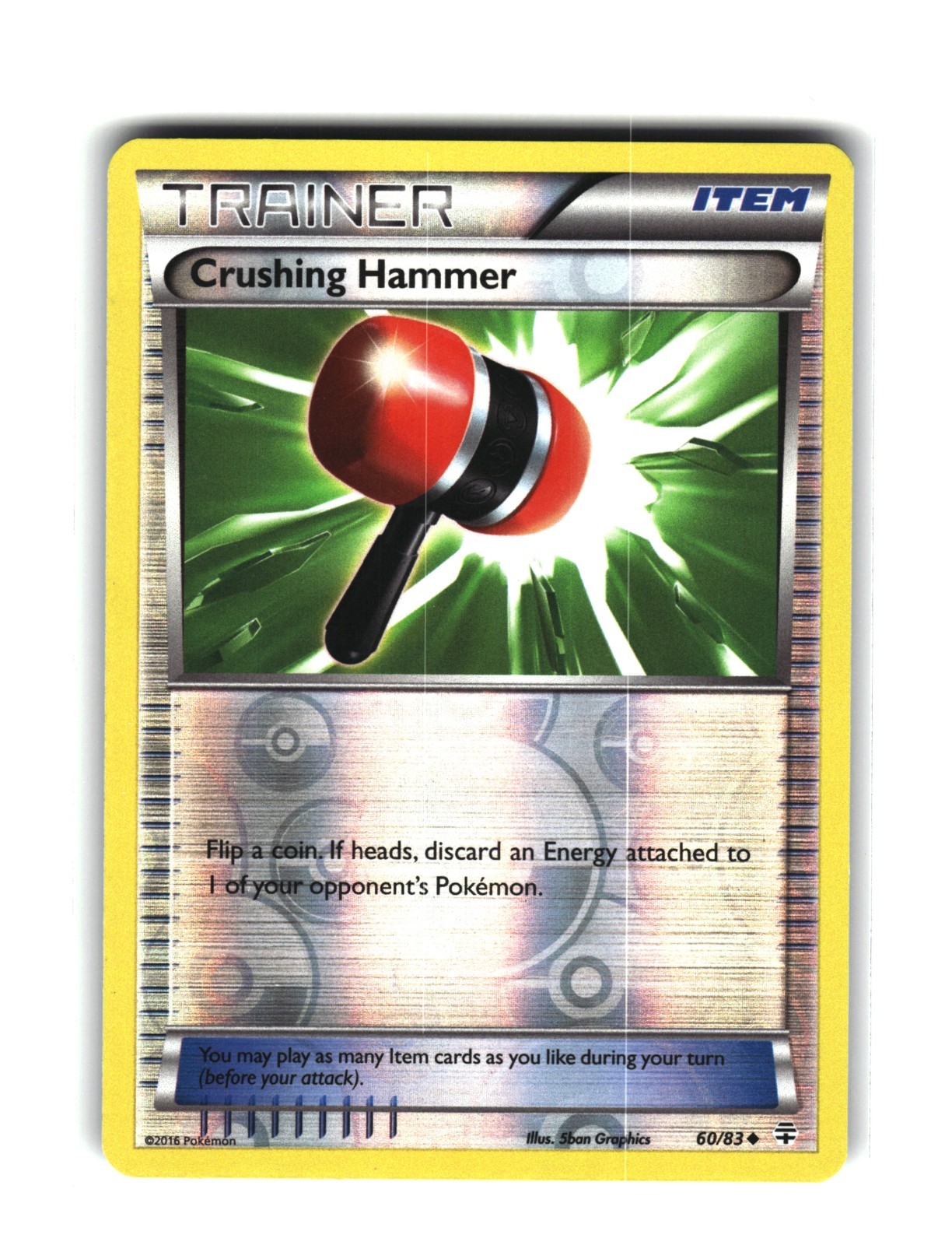 Pokemon Crushing Hammer 60/83 Reverse Holo Generations