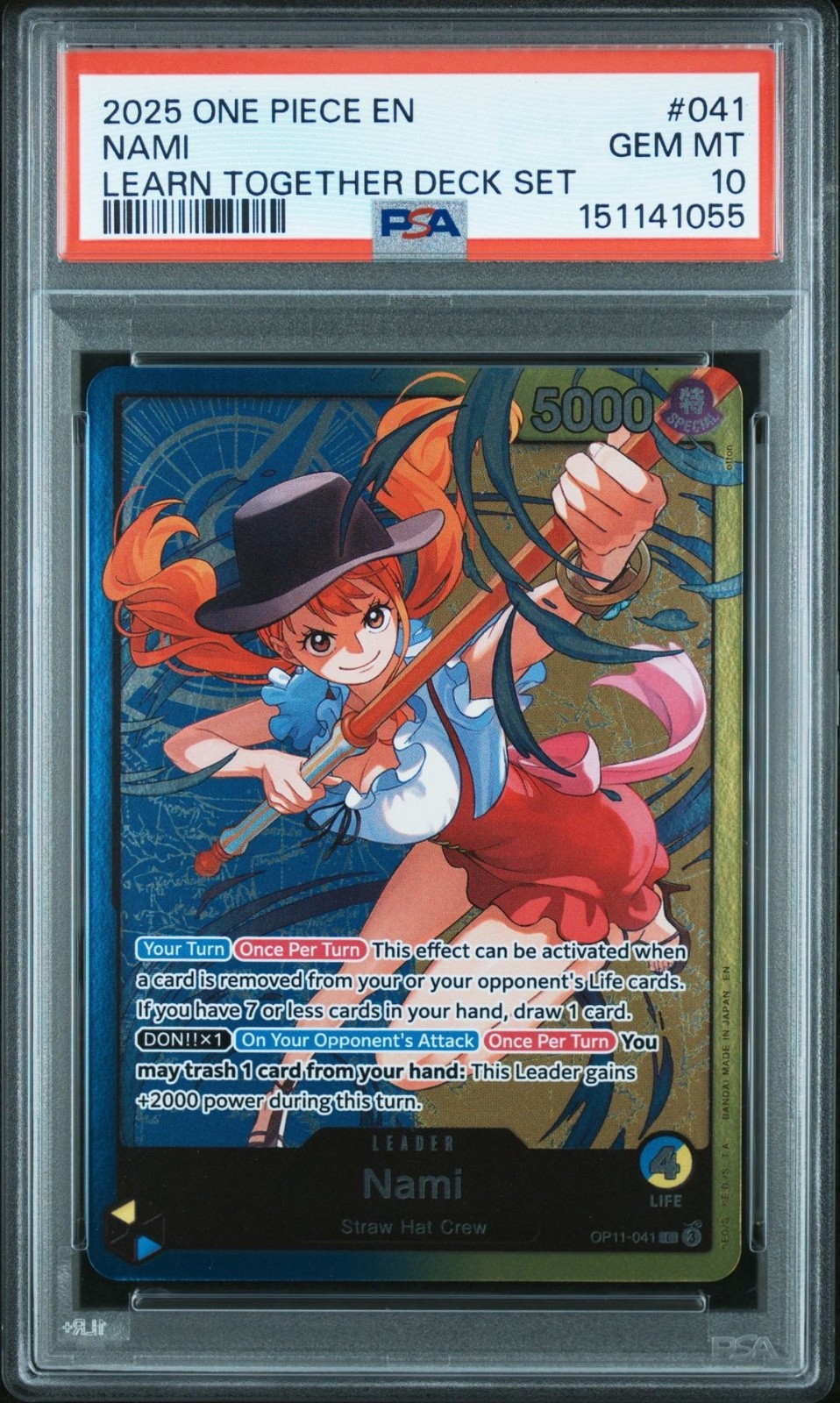 One Piece Nami Learn Together Deck OP11-041 PSA 10 Gem Mint