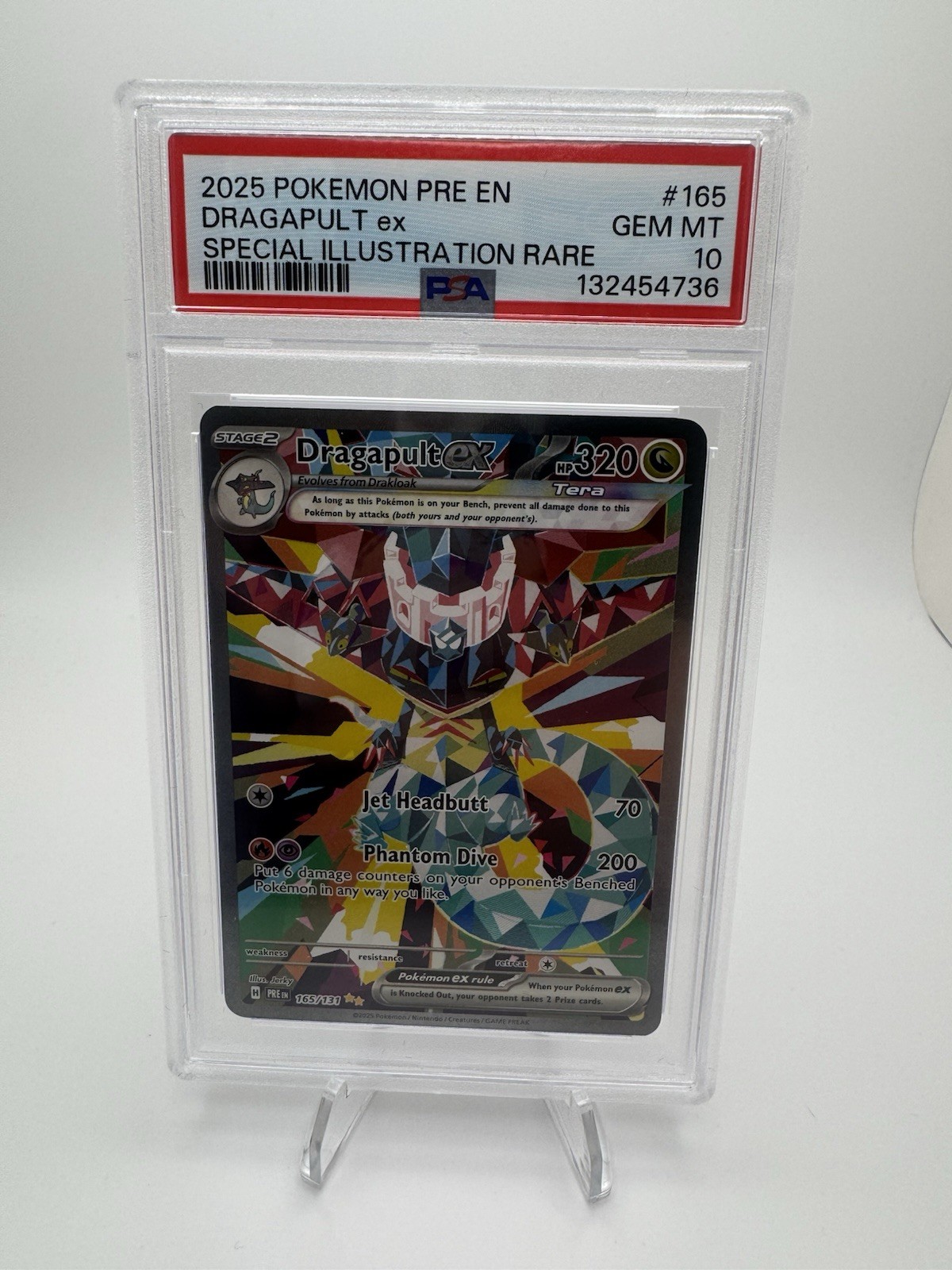 2025 POKEMON PRE EN-PRISMATIC EVOLUTIONS #165 DRAGAPULT EX PSA 10