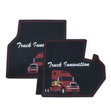 Freightliner Columbia Red Rubber Floor Mats Easy To Clean Driver-passenger Pair Freightliner Columbia Red Rubber Floor Mats Easy To Clean Driver-passenger Pair