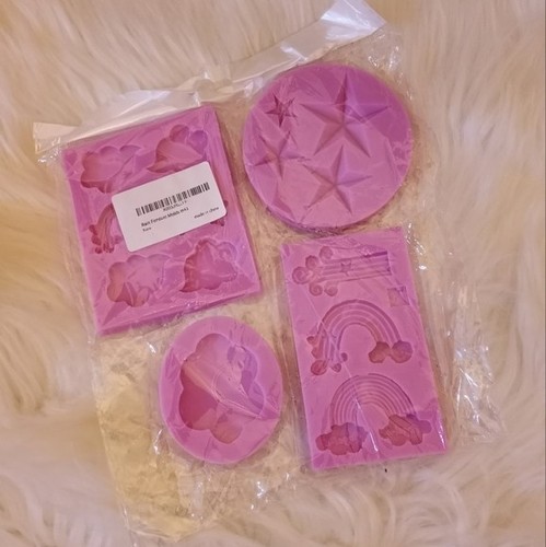 Rainbow, Star, Cloud Fondant Silicone Molds, Cake Baking, Resin Molds - Set of 4 - Picture 3 of 13