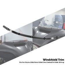 Black CNC Fairing Windshield Trim Fit For Harley Touring Ultra limited 2014-2023