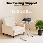 Adjustable Rolling Desk Mobile Portable Laptop Stand Cart Small Sit Standing