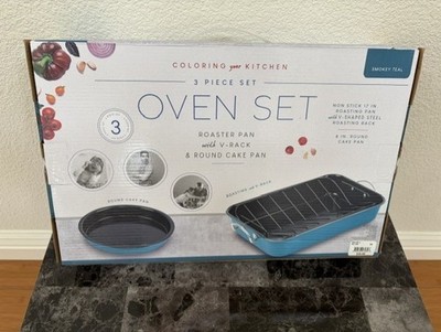 Super Discounted Brand New 3 pieces set oven set roaster pan with v-rack