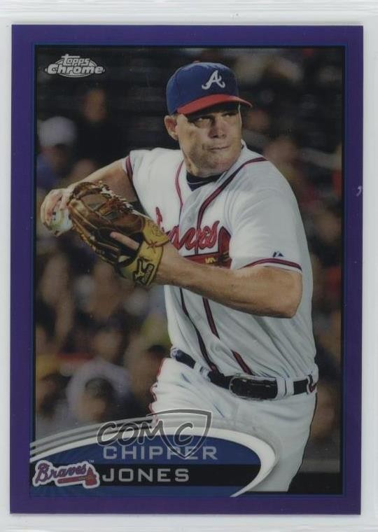 2012 Topps Chrome Retail Purple Refractor Chipper Jones #96 HOF 0e0