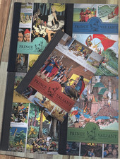 Hal Foster - PRINCE VALIANT - 5 Vol Set - Vol 1-5 1937-1946 Large HC 1STS  FINE