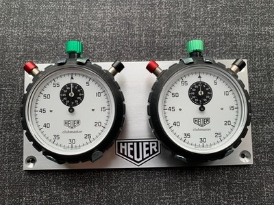 Heuer Clubmaster Stopwatch Set Serviced Rally Timer Chronometre