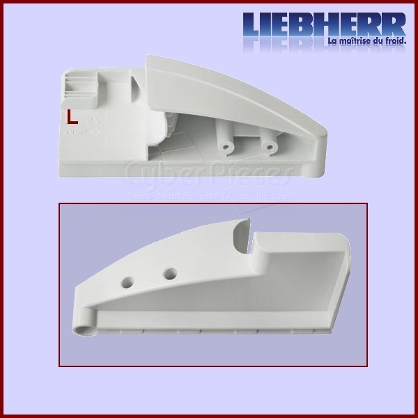 Support gauche tablette balconnet Liebherr 7430210 pour réfrigérateur blanc