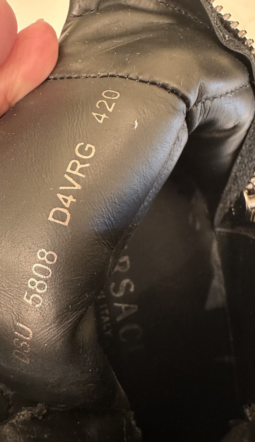 Versace Leather High Top Men Sneakers Size 42 thumbnail 8