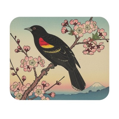 Red-Winged Blackbird Japanese Style Mouse Pad bird watcher office computer desk 