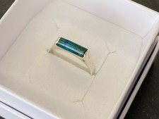 DAMENRING RING STERLING SILBER 925 MIT MALACHIT GRÖSSE 52