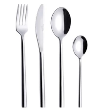 Annova 24pc Stainless Steel Flatware Set - Forks, Knives, Spoons, Service for 6