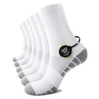 Herren Socken Baumwolle Atmungsaktiv Sportsocken Tennissocken Weiß 43-46
