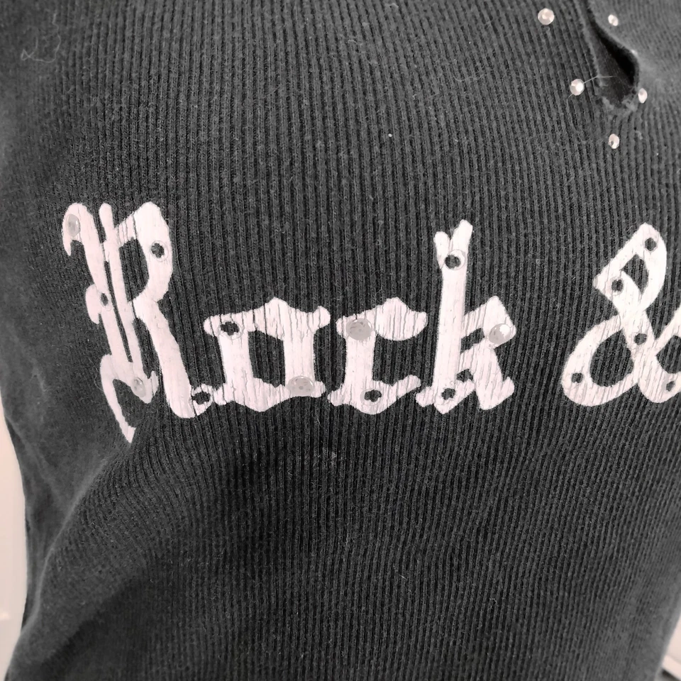 Camiseta sin mangas de rock and roll años 90 Y2K de colección M gótica punk grunge emo indie sleaze tachonada Foto 3 de 4