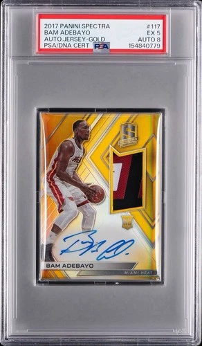 2017 Spectra Bam Adebayo RC RPA Gold Patch Auto PSA5/Au8, 10/10=1/1