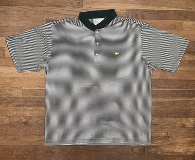 Augusta National Golf Shop Masters Polo Shirt Men s XL Green Striped