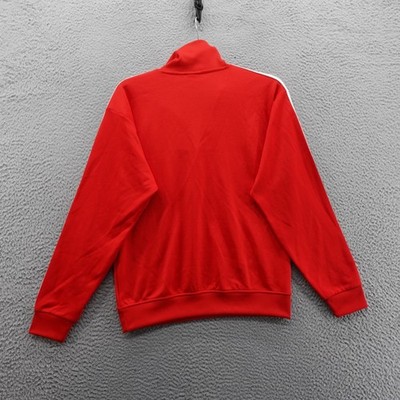 Adidas Originals Mock Neck Track Jacket Small Red Men 3Stripe Zip