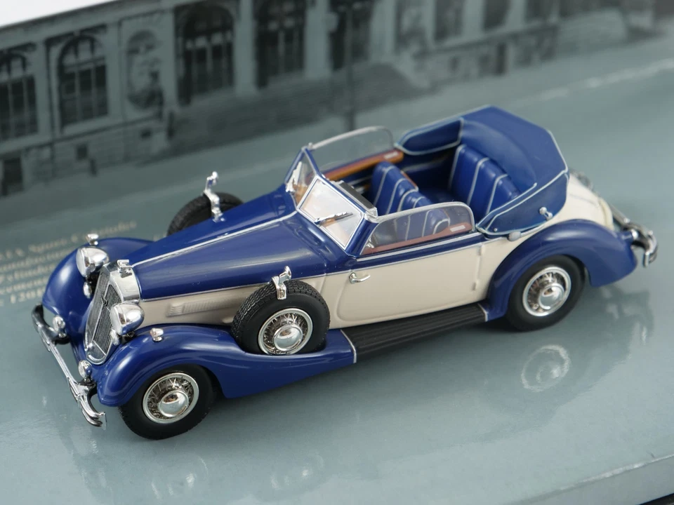 MINICHAMPS 1/43 Horch 853A Cabriolet 1938 Blue - Image 4 of 4